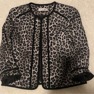 Kasper Woman’s Medium Cheetah Black Blazer
